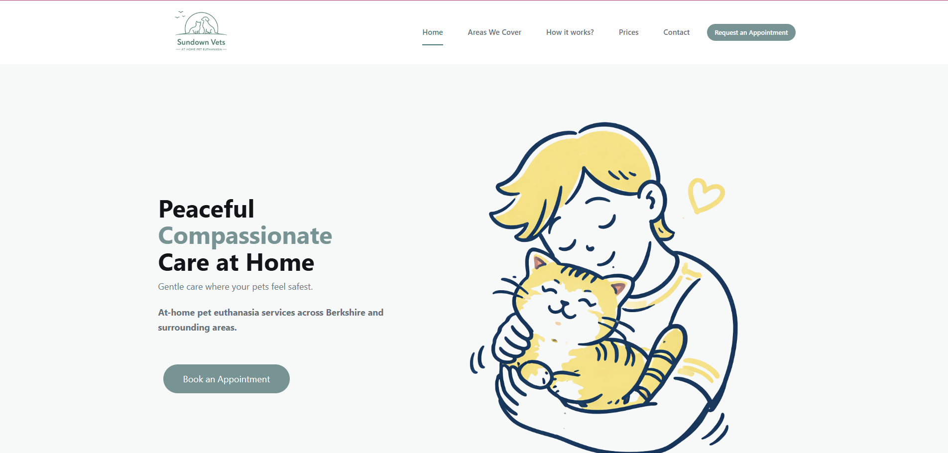 Sundown Vets homepage — Peaceful Compassionate Care at Home